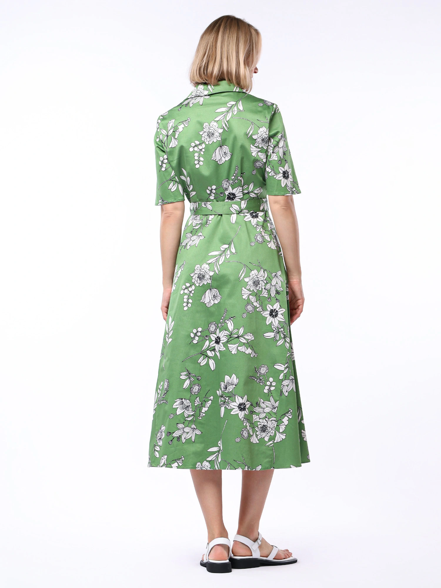 Платье из смесового хлопка с принтом